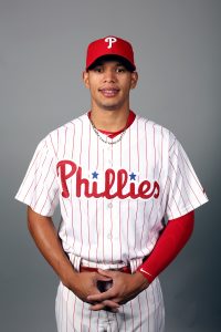CLEARWATER, FL - FEBRUARY 26: Cesar Hernandez #16 of the Philadelphia Phillies poses during Photo Day on Friday, February 26, 2016 at Bright House Field in Clearwater, Florida. (Photo by Robbie Rogers/MLB Photos via Getty Images) *** Local Caption *** Cesar Hernandez